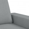 3-osobowa sofa z podnóżkiem, jasnoszara, 180 cm, tkaniną