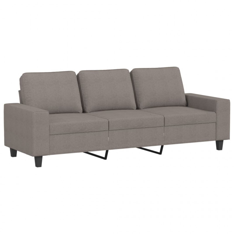 3-osobowa sofa z podnóżkiem, taupe, 180 cm, tkaniną