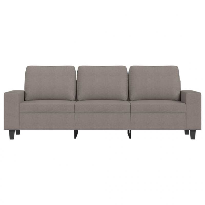 3-osobowa sofa z podnóżkiem, taupe, 180 cm, tkaniną