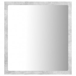 Lustro łazienkowe LED, szarość betonu, 40x8,5x37 cm, akryl