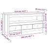 Szafka pod telewizor, biała, 114x35x52 cm, lite drewno sosnowe