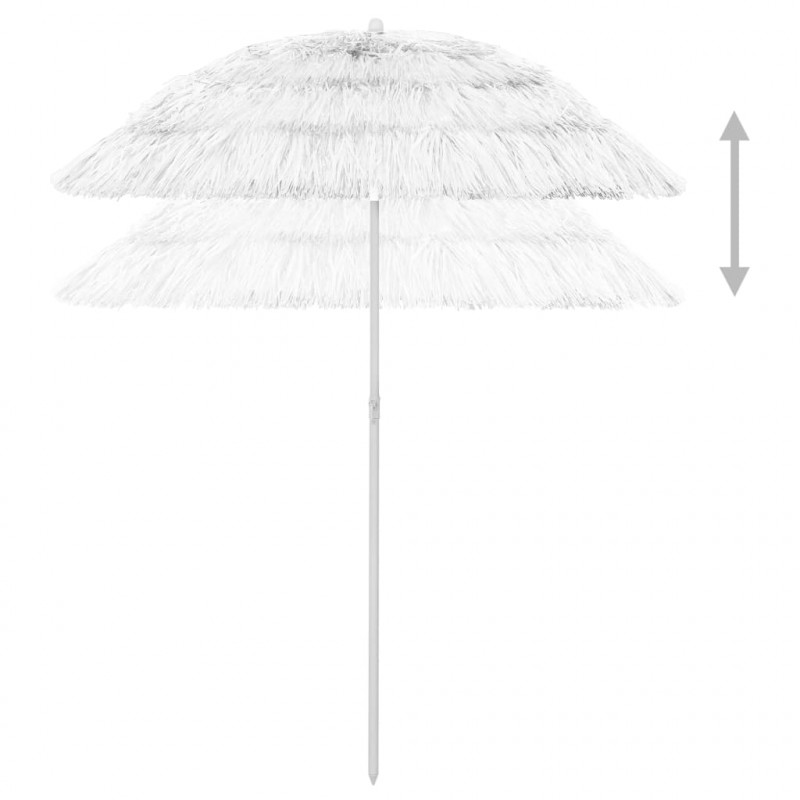 Parasol plażowy w hawajskim stylu, biały, 180 cm