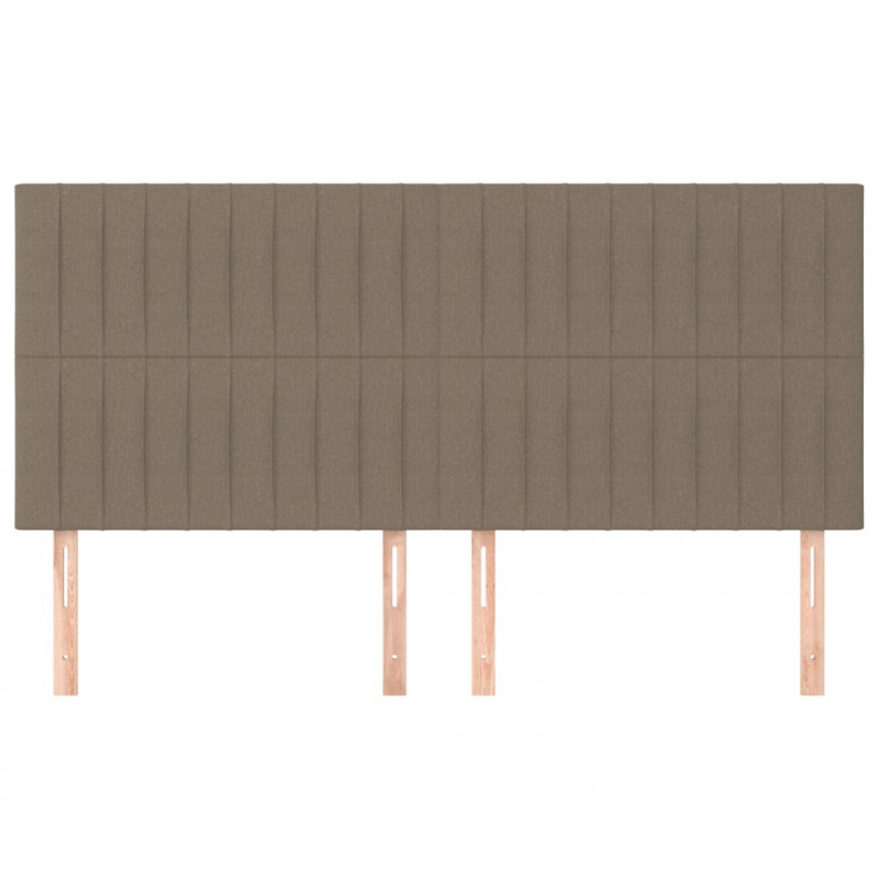 Zagłówki do łóżka, 4 szt., taupe, 80x5x78/88 cm, tkanina