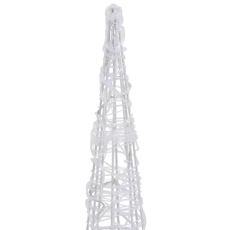 Stożek dekoracyjny, akrylowy, zimne białe LED, 120 cm