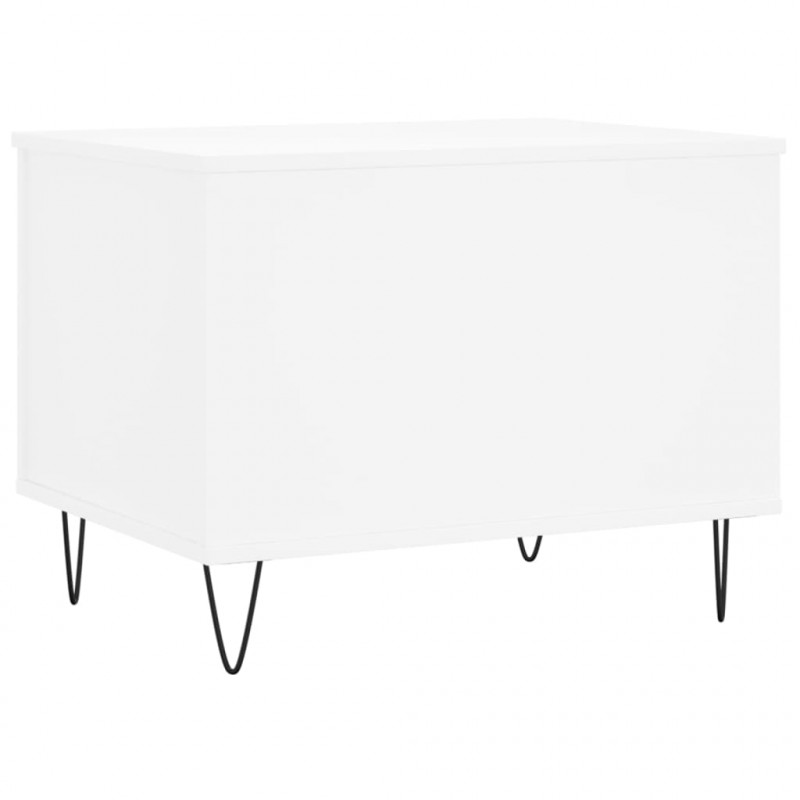 Stolik kawowy, biały 60x44,5x45 cm, materiał drewnopochodny