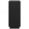 Szafka, czarna, 110,5x35x80 cm, lite drewno sosnowe