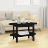 Stolik kawowy, czarny, 80x45x45 cm, lite drewno sosnowe