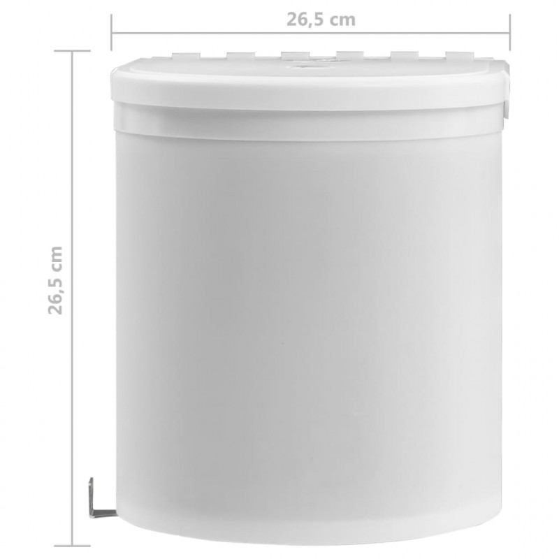 Kosz na śmieci do zabudowy, plastikowy, 8 L
