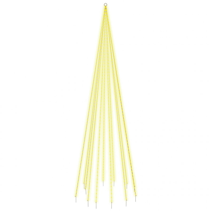Choinka do montażu na maszcie, 732 ciepłych białych LED, 500 cm