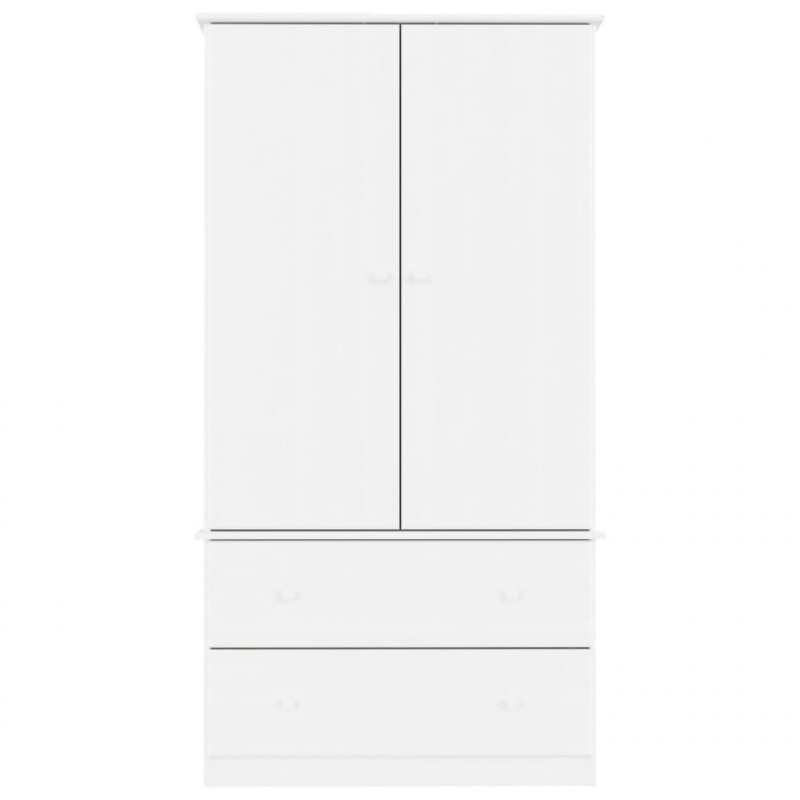 Szafa ALTA, biała, 90x55x170 cm, lite drewno sosnowe