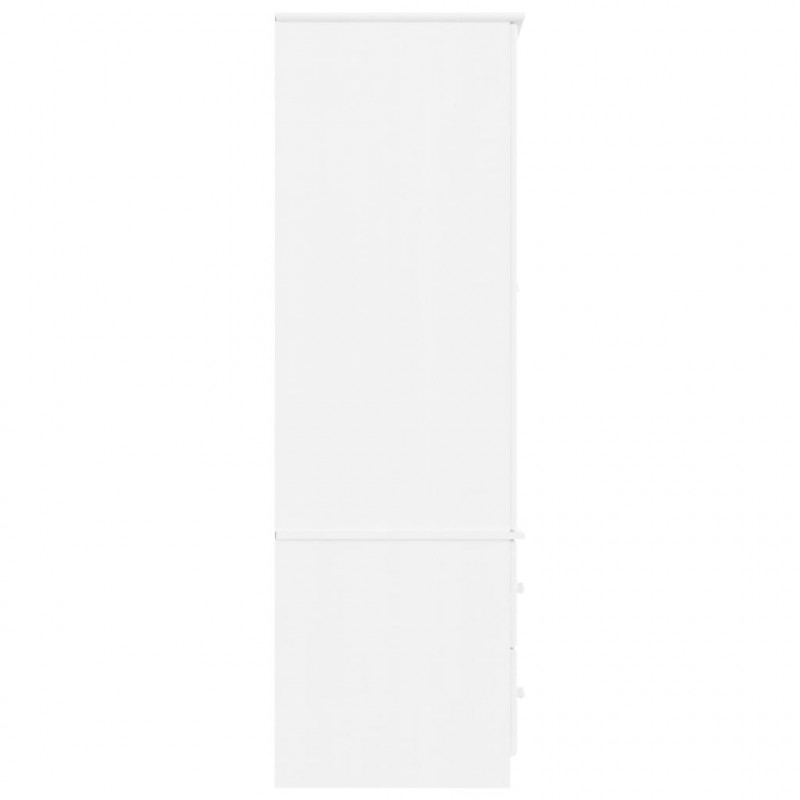 Szafa ALTA, biała, 90x55x170 cm, lite drewno sosnowe