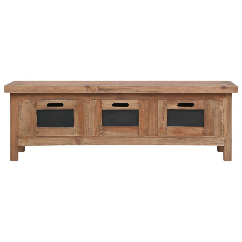 Szafka pod TV, 3 szuflady, 120x30x40 cm, lite drewno mahoniowe
