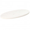 Blat stołu, biały, 60x30x2,5 cm, lite drewno sosnowe, owalny