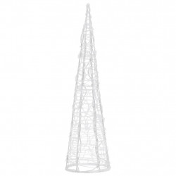 Stożek dekoracyjny, akrylowy, niebieski, LED, 60 cm