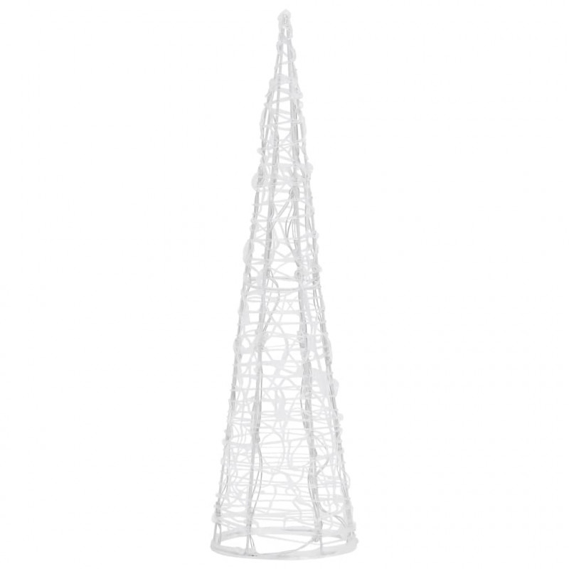 Stożek dekoracyjny, akrylowy, niebieski, LED, 60 cm