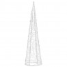 Stożek dekoracyjny, akrylowy, niebieski, LED, 60 cm
