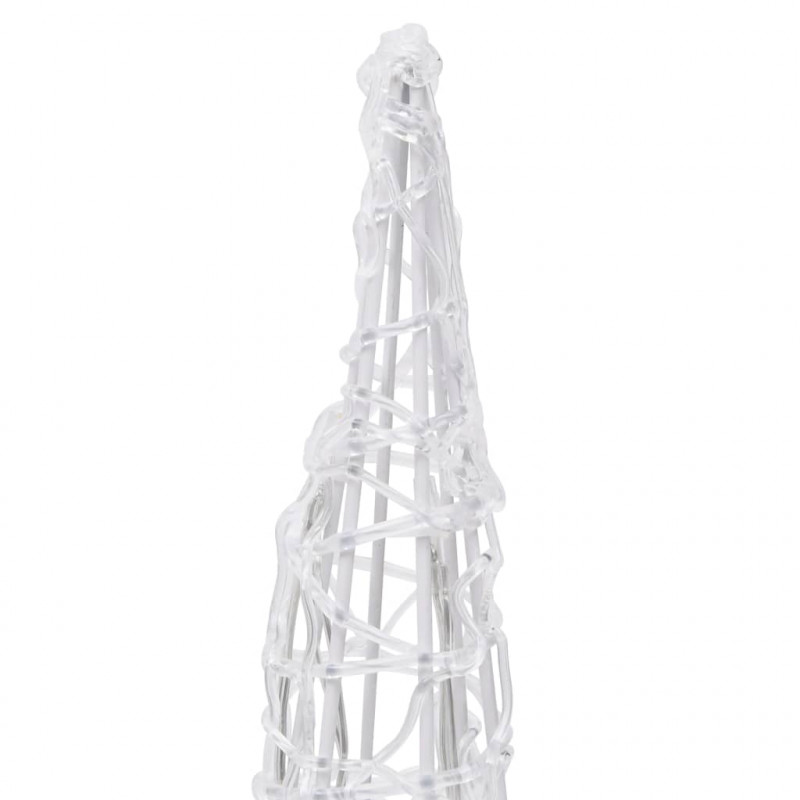Stożek dekoracyjny, akrylowy, niebieski, LED, 60 cm