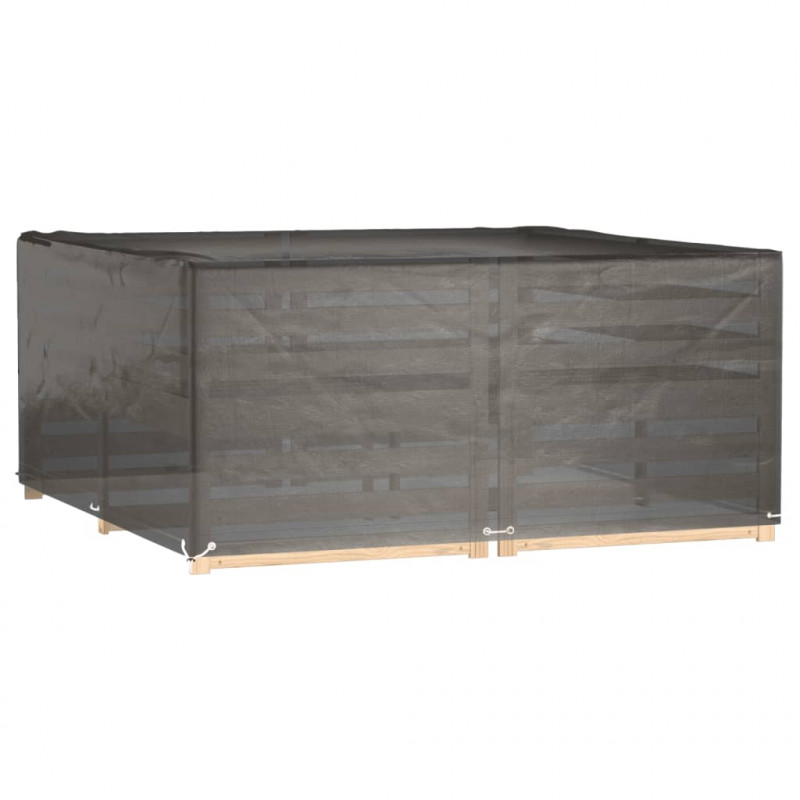 Pokrowiec na meble ogrodowe, 16 oczek, 205x205x90 cm, kwadrat