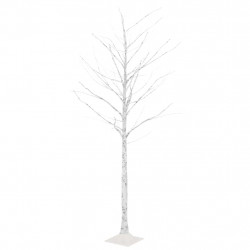 Brzoza z oświetleniem, 128 ciepłych białych LED, 220 cm