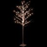 Brzoza z oświetleniem, 128 ciepłych białych LED, 220 cm