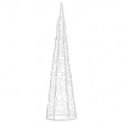 Stożek dekoracyjny, akrylowy, kolorowy, LED, 60 cm