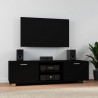 Szafka pod TV, czarna, 140x40,5x35 cm, materiał drewnopochodny