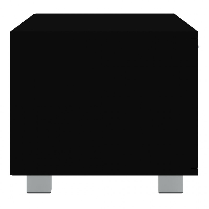 Szafka pod TV, czarna, 140x40,5x35 cm, materiał drewnopochodny