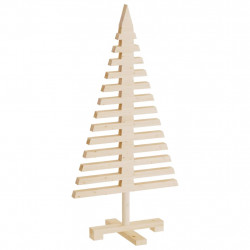 Drewniana choinka do udekorowania, 90 cm, lite drewno sosnowe