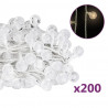 Lampki świąteczne, 20 m, 200 diod LED, ciepła biel, 8 funkcji