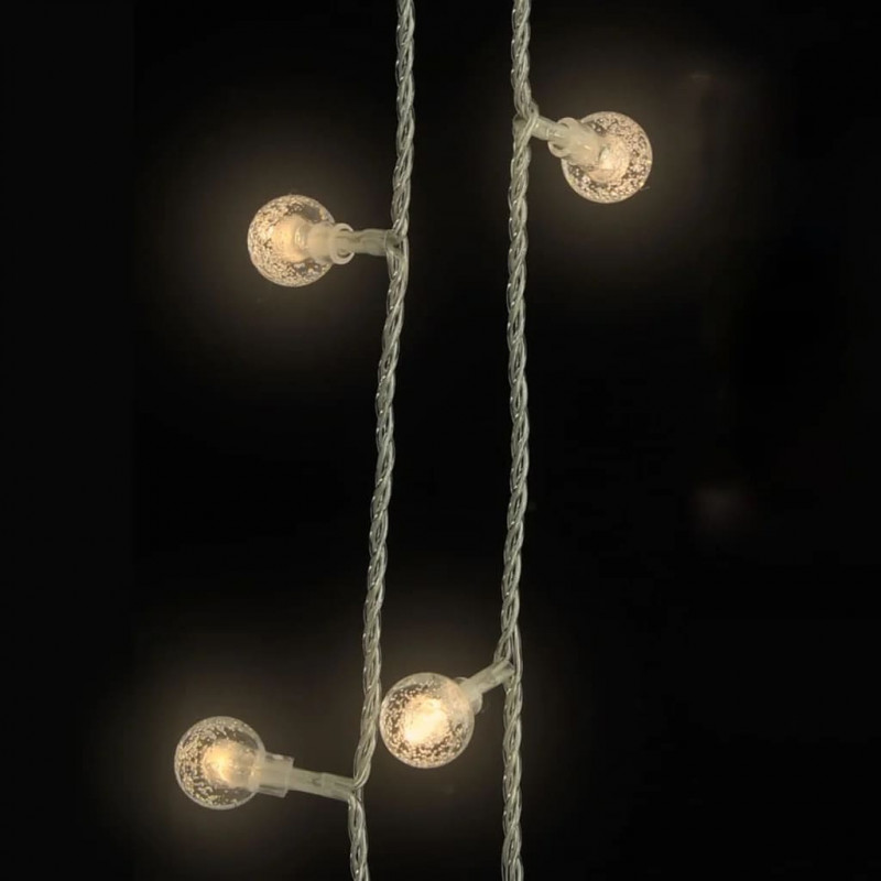 Lampki świąteczne, 20 m, 200 diod LED, ciepła biel, 8 funkcji