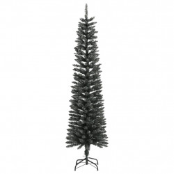 Sztuczna, smukła choinka ze stojakiem, zielona, 180 cm, PVC