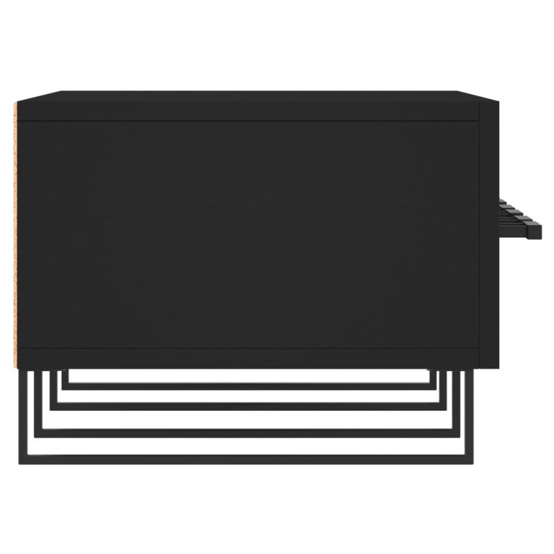 Szafka pod TV, czarna, 150x36x30 cm, materiał drewnopochodny