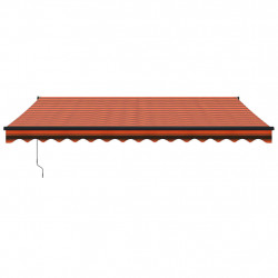Zwijana markiza, pomarańcz i brąz, 4x3 m, tkanina i aluminium
