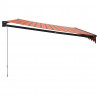 Zwijana markiza, pomarańcz i brąz, 4x3 m, tkanina i aluminium
