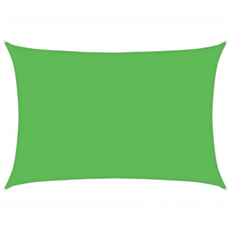 Żagiel przeciwsłoneczny, 160 g/m², jasnozielony, 5x6 m, HDPE