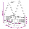 Rama łóżka dziecięcego, biała, 70x140 cm, drewno sosnowe