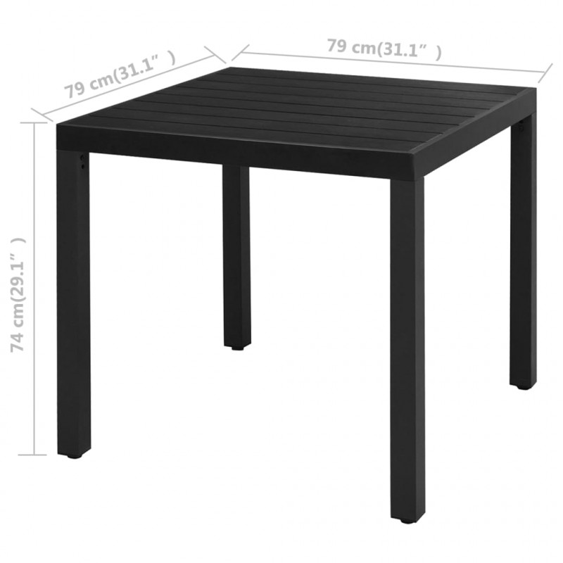 5-częściowy zestaw mebli ogrodowych, rattan PVC, czarny