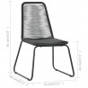 5-częściowy zestaw mebli ogrodowych, rattan PVC, czarny