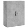 Witrynka, szarość betonu 69,5x34x180 cm materiał drewnopochodny