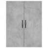 Witrynka, szarość betonu 69,5x34x180 cm materiał drewnopochodny