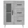Witrynka, szarość betonu 69,5x34x180 cm materiał drewnopochodny