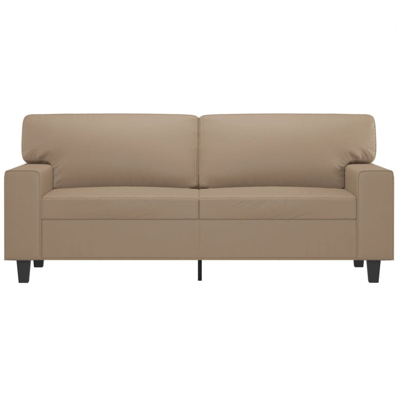 2-osobowa sofa, kolor cappuccino, 140 cm, sztuczna skóra