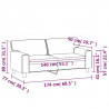 2-osobowa sofa, kolor cappuccino, 140 cm, sztuczna skóra