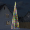 Choinka z lampek, na maszt, 3000 kolorowych LED, 800 cm