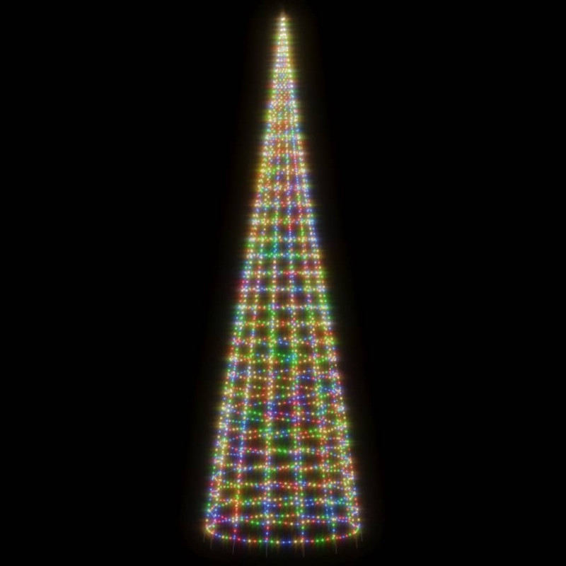 Choinka z lampek, na maszt, 3000 kolorowych LED, 800 cm