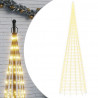 Choinka z lampek, na maszt, 3000 ciepłych białych LED, 800 cm