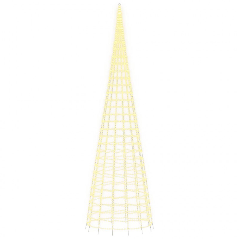 Choinka z lampek, na maszt, 3000 ciepłych białych LED, 800 cm