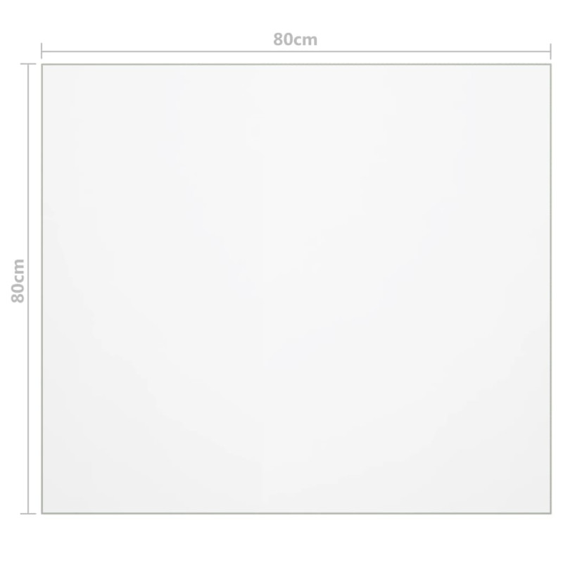Mata ochronna na stół, matowa, 80x80 cm, 2 mm, PVC
