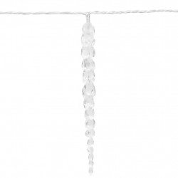 Lampki świąteczne w kształcie sopli, 200 LED, zimna biel, 20 m