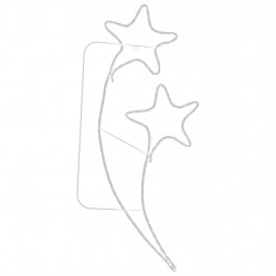 Lampki w kształcie gwiazd 16 szt., ciepła biel, 125,5x53x4,5 cm